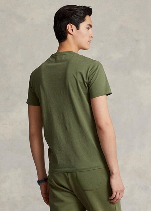Olive Men’s Ralph Lauren Custom Slim Fit Crewneck T Shirts Olive Men’s Ralph Lauren Custom Slim Fit Crewneck T Shirts