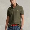 Olive Men’s Ralph Lauren Custom Slim Fit Mesh Polo Shirts