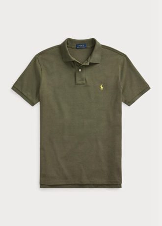 Olive Men’s Ralph Lauren Custom Slim Fit Mesh Polo Shirts