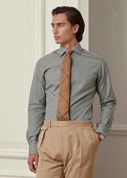 Olive Men’s Ralph Lauren Gingham Formal Shirts Olive Men’s Ralph Lauren Gingham Formal Shirts