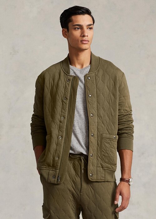 Olive Men’s Ralph Lauren Quilted Luxury Jersey Jackets Olive Men’s Ralph Lauren Quilted Luxury Jersey Jackets