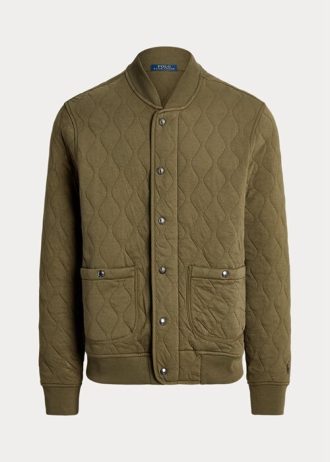 Olive Men’s Ralph Lauren Quilted Luxury Jersey Jackets