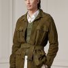 Olive Men’s Ralph Lauren Suede Belted Jackets Olive Men’s Ralph Lauren Suede Belted Jackets