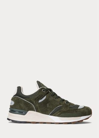 Olive Men’s Ralph Lauren Trackster 200 Sneakers