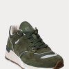 Olive Men’s Ralph Lauren Trackster 200 Sneakers