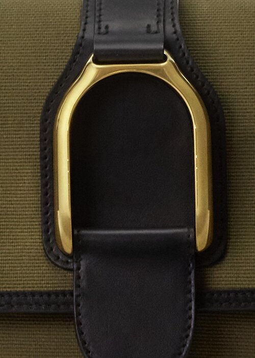 Olive Women’s Ralph Lauren Canvas & Calfskin Welington Shoulder Bags Olive Women’s Ralph Lauren Canvas & Calfskin Welington Shoulder Bags