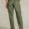 Olive Women’s Ralph Lauren Cotton Sateen Utility Pants