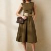 Olive Women’s Ralph Lauren Omeria Cotton Day Dress Olive Women’s Ralph Lauren Omeria Cotton Day Dress