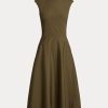 Olive Women’s Ralph Lauren Omeria Cotton Day Dress Olive Women’s Ralph Lauren Omeria Cotton Day Dress