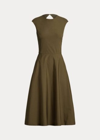 Olive Women’s Ralph Lauren Omeria Cotton Day Dress Olive Women’s Ralph Lauren Omeria Cotton Day Dress