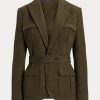 Olive Women’s Ralph Lauren Rhodri Wool-Blend Twill Jackets