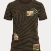 Olive Women’s Ralph Lauren Zebra-Print Jersey T Shirts