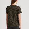 Olive Women’s Ralph Lauren Zebra-Print Jersey T Shirts