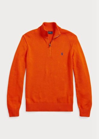 Orange Men’s Ralph Lauren Cotton Quarter-zip Jumper  Sweaters