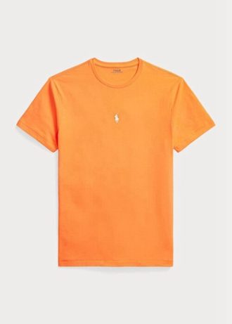 Orange Men’s Ralph Lauren Custom Slim Fit Crewneck  T Shirts
