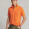 Orange Men’s Ralph Lauren Custom Slim Fit Mesh Polo Shirts