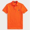 Orange Men’s Ralph Lauren Custom Slim Fit Mesh Polo Shirts