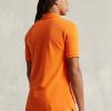 Orange Men’s Ralph Lauren Custom Slim Fit Mesh Polo Shirts