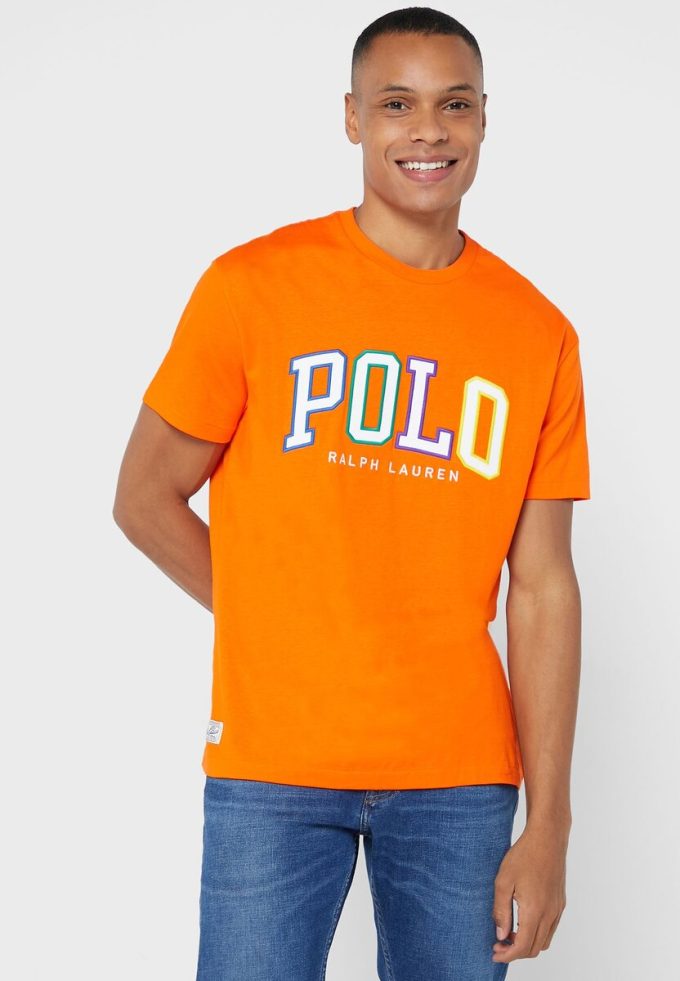 Orange Men’s Ralph Lauren Logo Crew Neck T Shirts Orange Men’s Ralph Lauren Logo Crew Neck T Shirts
