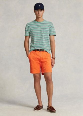 Orange Men’s Ralph Lauren Stretch Straight Fit Chino  Shorts