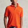Orange Men’s Ralph Lauren The Iconic Mesh Polo Shirts