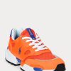 Orange / Royal Men’s Ralph Lauren Jogger Suede & Mesh Sneakers