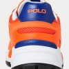 Orange / Royal Men’s Ralph Lauren Jogger Suede & Mesh Sneakers