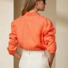 Orange Women’s Ralph Lauren Adrien Linen Shirts