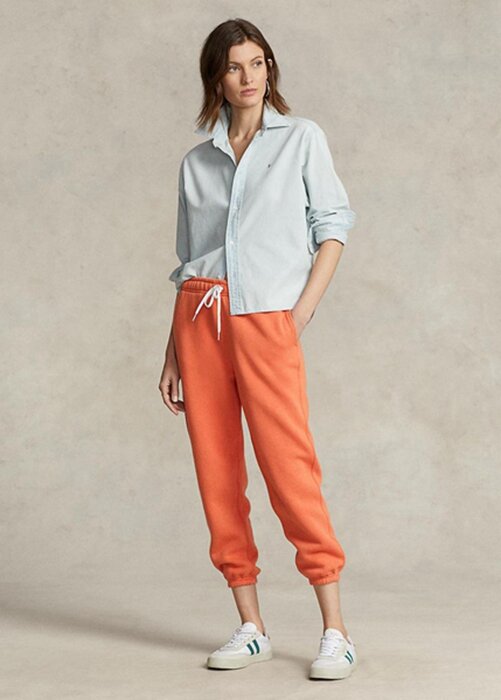 Orange Women’s Ralph Lauren Fleece Athletics Pants Orange Women’s Ralph Lauren Fleece Athletics Pants