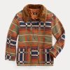 Orange Women’s Ralph Lauren Shearling-Collar Jacquard Jackets Orange Women’s Ralph Lauren Shearling-Collar Jacquard Jackets