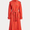 Orange Women’s Ralph Lauren Silk-Blend Coats