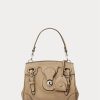 Pale Honey Women’s Ralph Lauren Calf-Suede Soft Ricky 18 Handbag