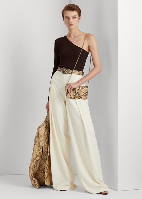 Parchment Women’s Ralph Lauren Faux-Snakeskin Medium Adair Crossbody Bags Parchment Women’s Ralph Lauren Faux-Snakeskin Medium Adair Crossbody Bags