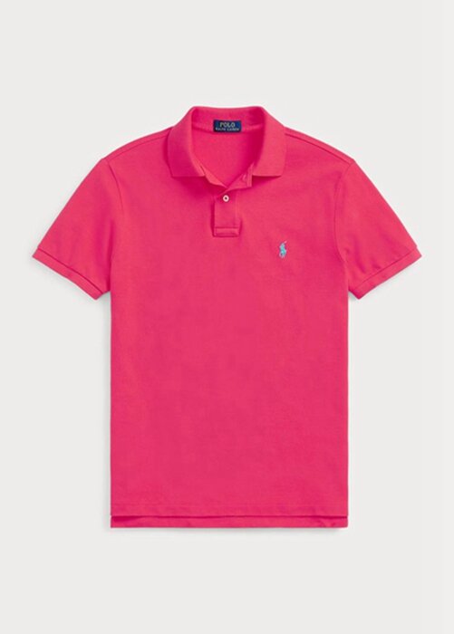 Pink Men’s Ralph Lauren Custom Slim Fit Mesh Polo Shirts Pink Men’s Ralph Lauren Custom Slim Fit Mesh Polo Shirts