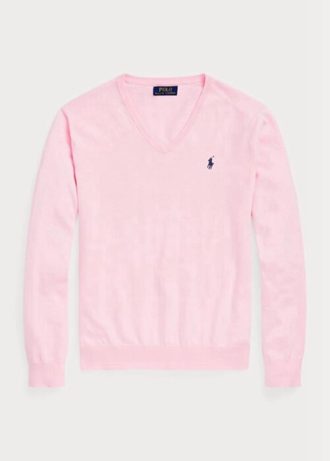 Pink Men’s Ralph Lauren Slim Fit Textured Cotton Jumper Sweaters