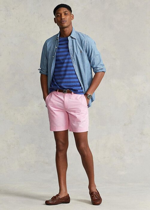 Pink Men’s Ralph Lauren Stretch Straight Fit Chino Shorts Pink Men’s Ralph Lauren Stretch Straight Fit Chino Shorts