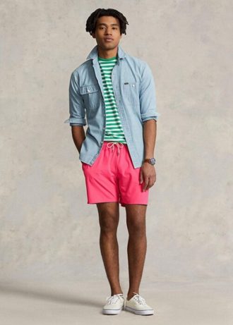 Pink Men’s Ralph Lauren Traveller Swimming Trunk Shorts Pink Men’s Ralph Lauren Traveller Swimming Trunk Shorts