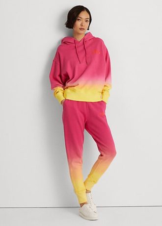 Pink / Orange / Yellow Women’s Ralph Lauren Dip-Dyed French Terry Sweatpants