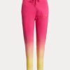 Pink / Orange / Yellow Women’s Ralph Lauren Dip-Dyed French Terry Sweatpants