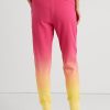 Pink / Orange / Yellow Women’s Ralph Lauren Dip-Dyed French Terry Sweatpants