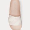 Pink Women’s Ralph Lauren Audrina Logo Faux-Leather Slippers