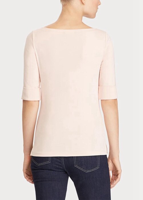 Pink Women’s Ralph Lauren Cotton Boatneck Tops Pink Women’s Ralph Lauren Cotton Boatneck Tops
