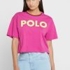 Pink Women’s Ralph Lauren Crew Neck Graphic T Shirts