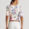 Pink Women’s Ralph Lauren Floral Stretch Cotton T Shirts Pink Women’s Ralph Lauren Floral Stretch Cotton T Shirts