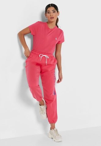 Pink Women’s Ralph Lauren High Waist Ankle Sweatpants