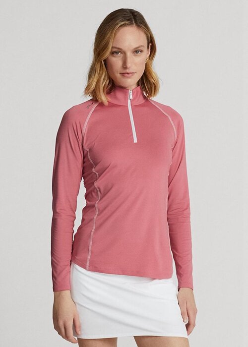 Pink Women’s Ralph Lauren Jersey Quarter-zip Pullover Sweatshirts Pink Women’s Ralph Lauren Jersey Quarter-zip Pullover Sweatshirts