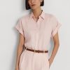 Pink Women’s Ralph Lauren Linen Dolman-Sleeve Shirts Pink Women’s Ralph Lauren Linen Dolman-Sleeve Shirts