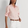 Pink Women’s Ralph Lauren Linen   Shirts