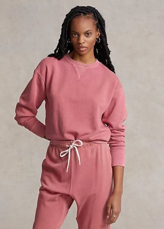 Pink Women’s Ralph Lauren Organic Cotton Crewneck Sweatshirts