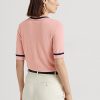Pink Women’s Ralph Lauren Silk-Blend Short-Sleeve Sweaters Pink Women’s Ralph Lauren Silk-Blend Short-Sleeve Sweaters